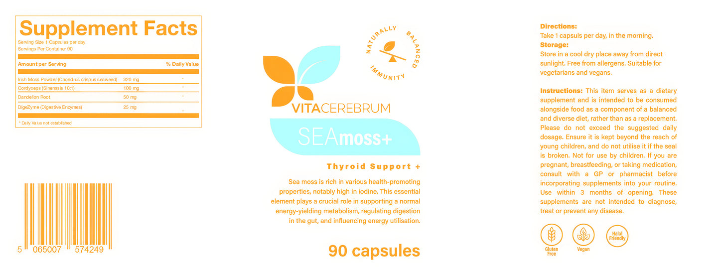 SEAmoss Thyroid Support + (90 Capsules)